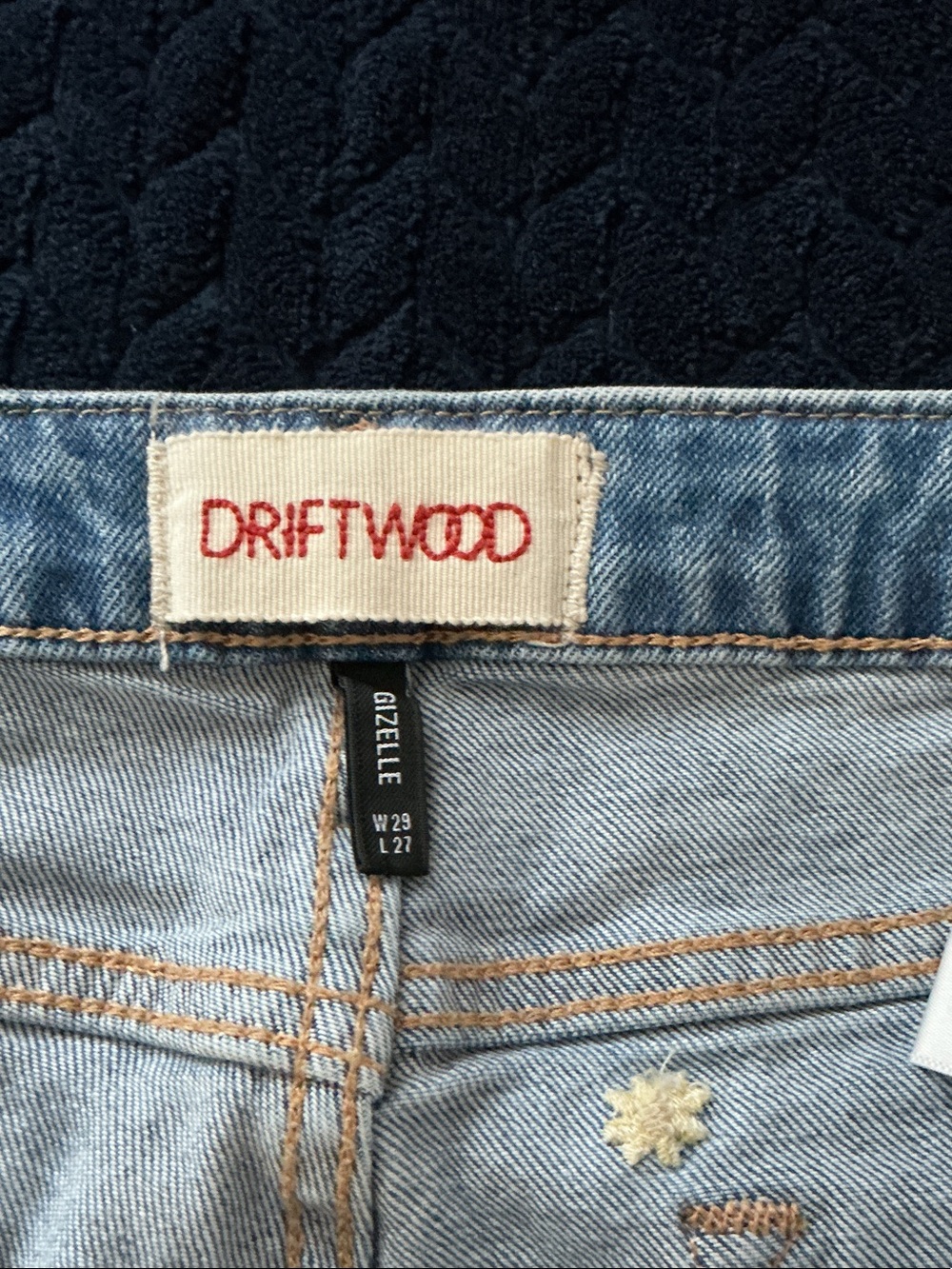 DRIFTWOOD Gizelle Light Blue Skinny Jeans with Daisy Embroidery - Picture 4 of 8